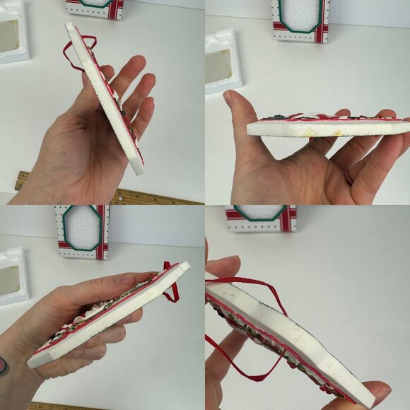 Vtg 92 Giny Inc Mail Pic Frame Ornament Santa Christmas Holiday w Orig Box READ - Picture 7 of 11